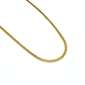 Colar Fita Laminada Banho a Ouro 18k