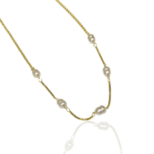 Choker Pérola Trabalhado Banho a Ouro 18k